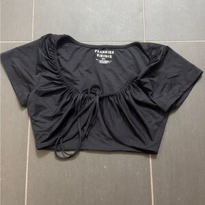 Frankie's Bikinis Black Women's Top